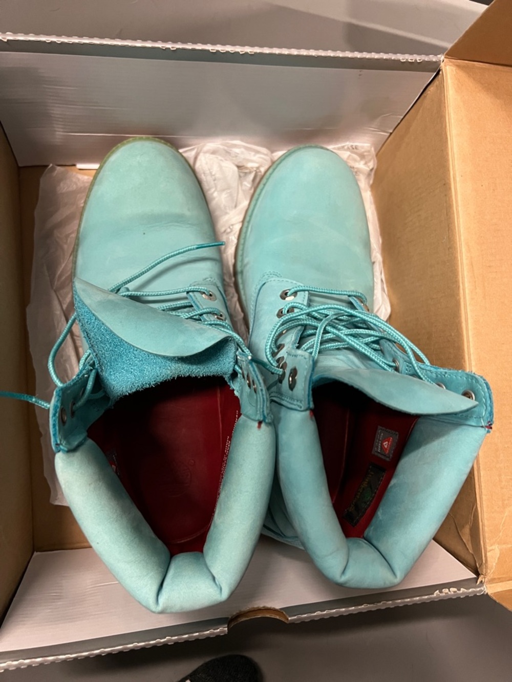 Timberland Women's Lace-Up Boots in Aqua Blue
